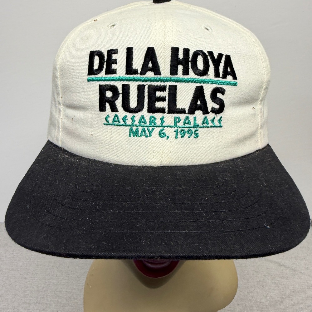 Vintage 1995 De La Hoya Ruelas Caesars Palace Boxing Snapback Hat La Batalla USA